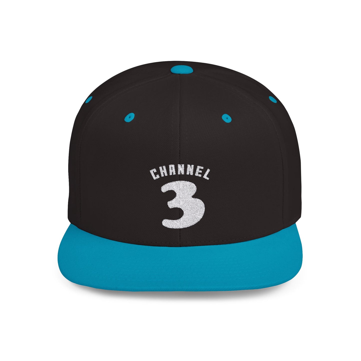 Channel 3 Flat Bill Snapback Hat