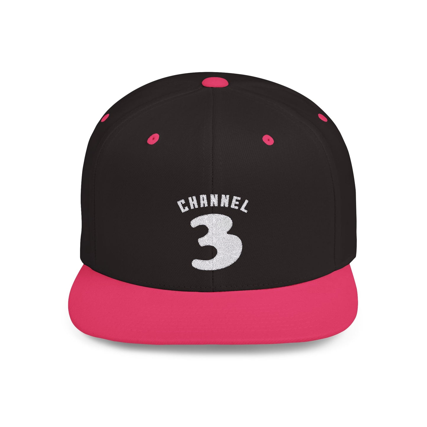 Channel 3 Flat Bill Snapback Hat