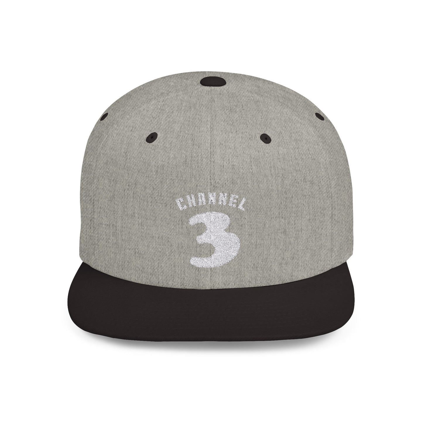 Channel 3 Flat Bill Snapback Hat