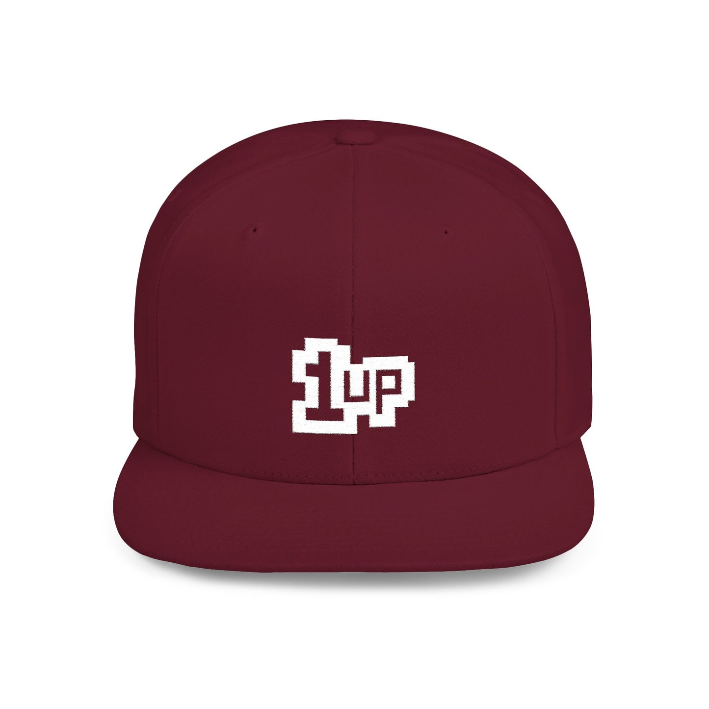 Retro Gamer 1UP Flat Bill Snapback Hat