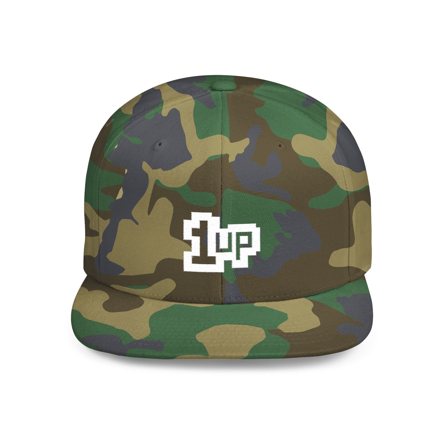 Retro Gamer 1UP Flat Bill Snapback Hat