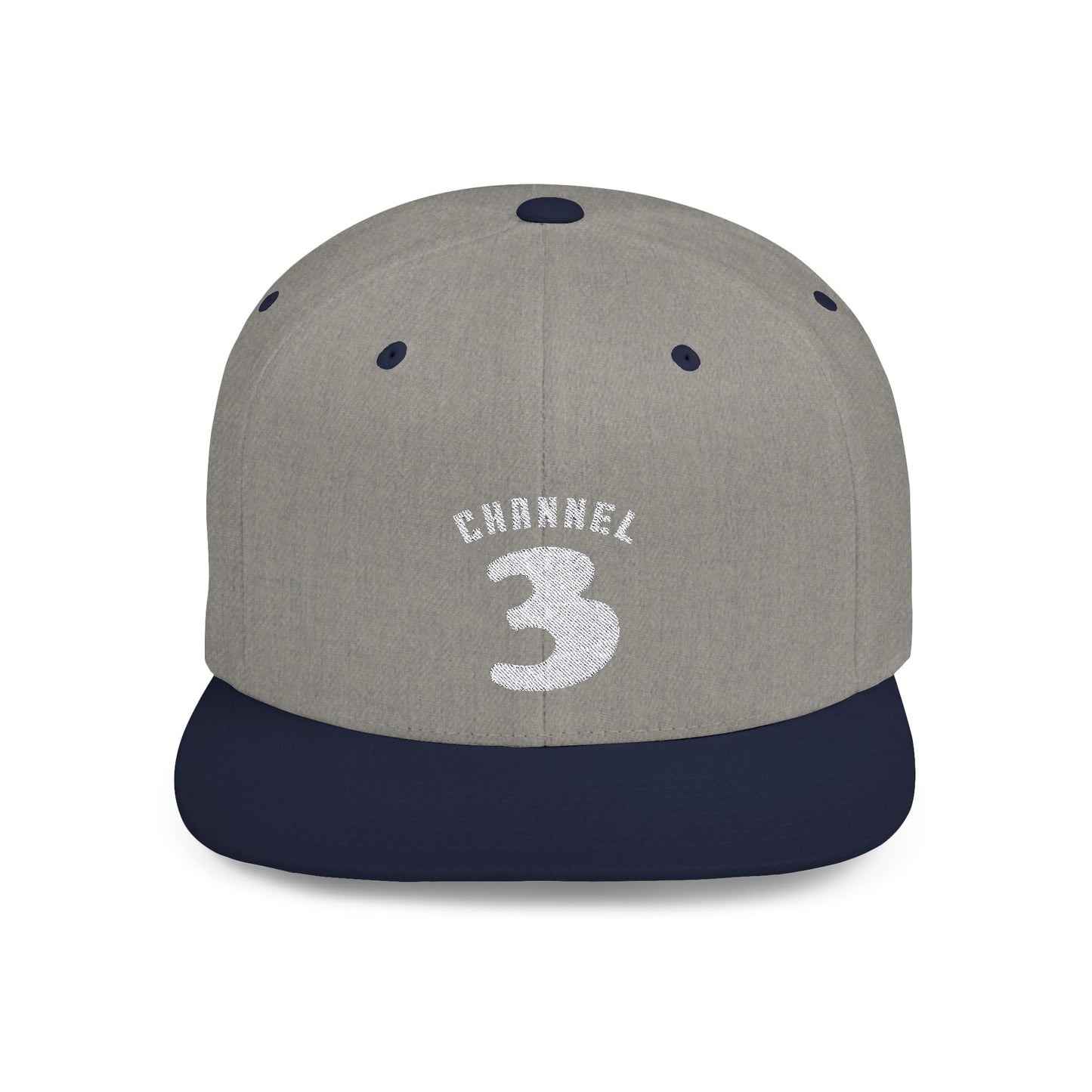 Channel 3 Flat Bill Snapback Hat