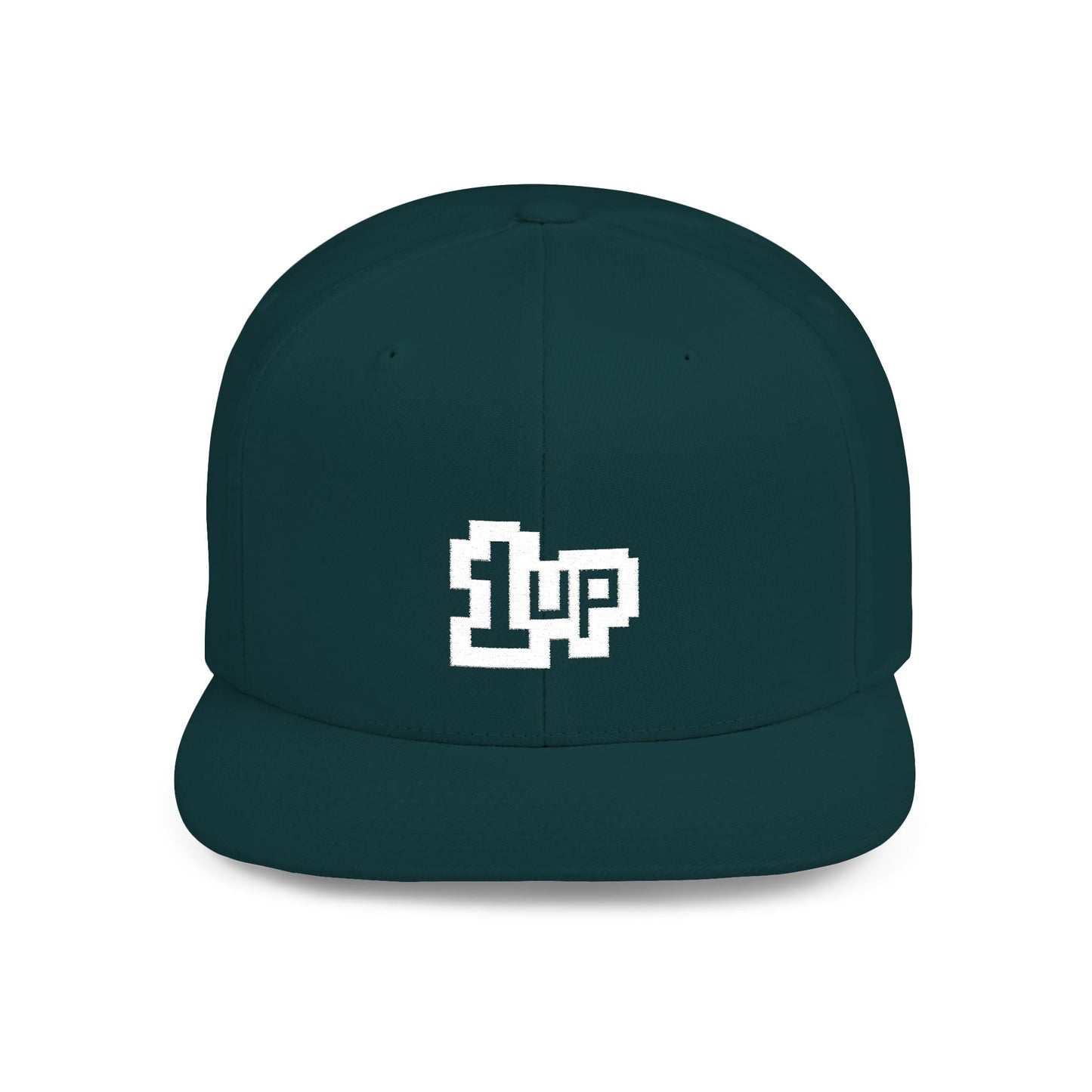 Retro Gamer 1UP Flat Bill Snapback Hat
