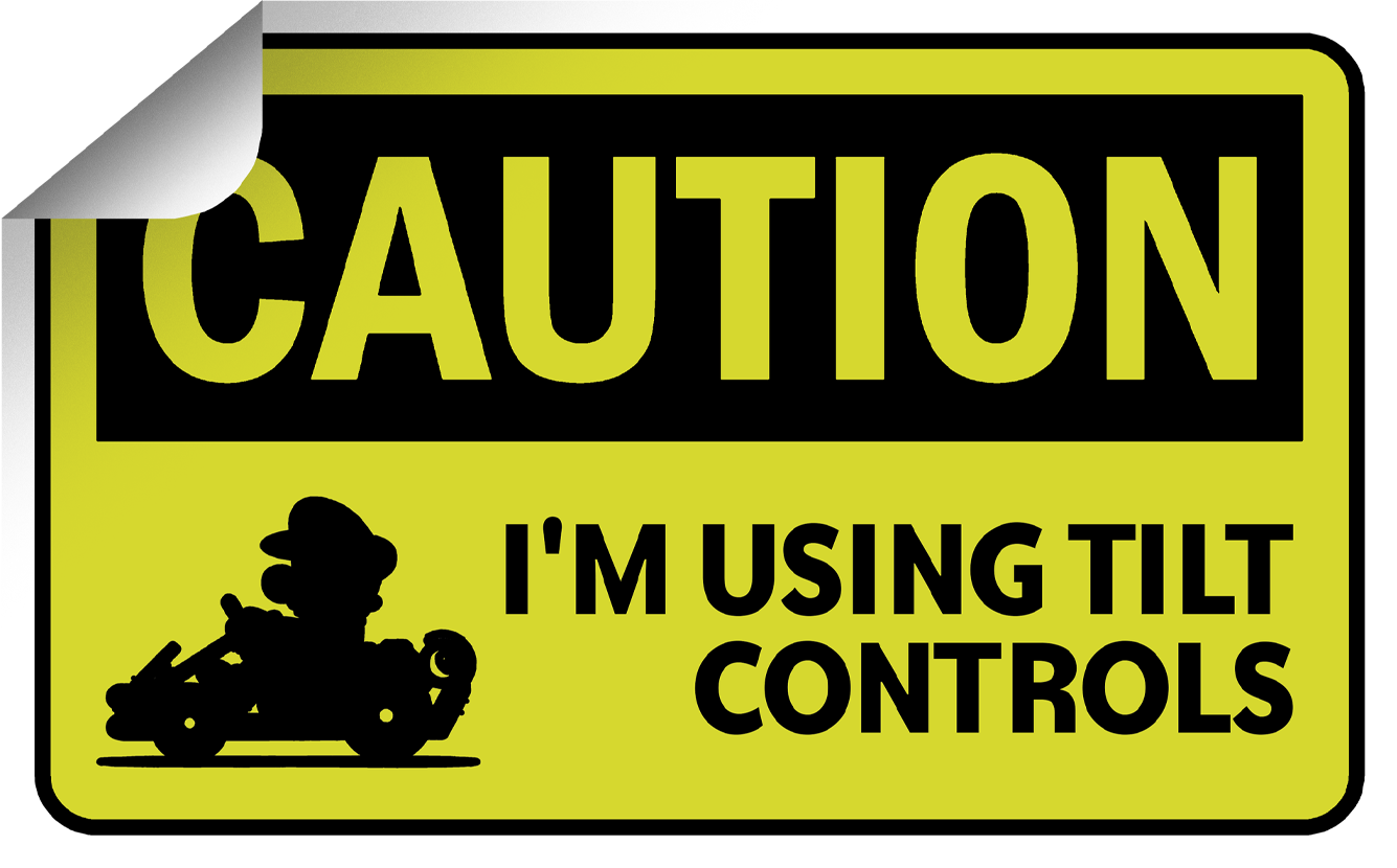 CAUTION: I'm Using Tilt Controls Sticker