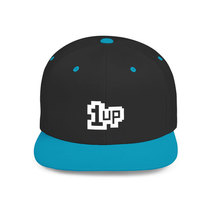 Retro Gamer 1UP Flat Bill Snapback Hat