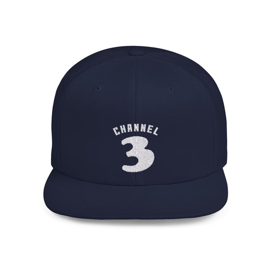 Channel 3 Flat Bill Snapback Hat