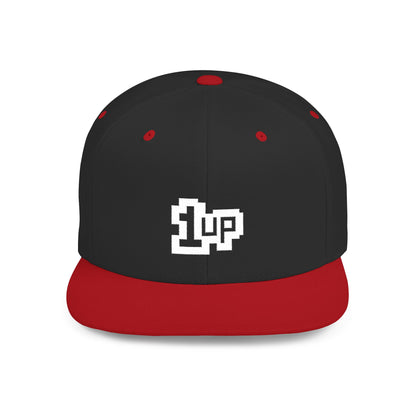 Retro Gamer 1UP Flat Bill Snapback Hat