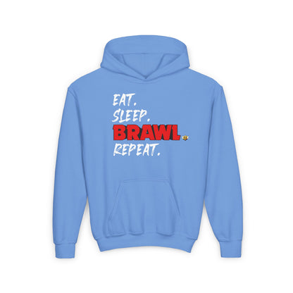 Eat. Sleep. BRAWL. Repeat. Youth Hoodie