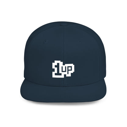 Retro Gamer 1UP Flat Bill Snapback Hat