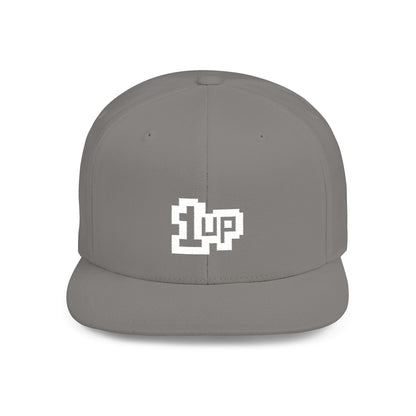 Retro Gamer 1UP Flat Bill Snapback Hat