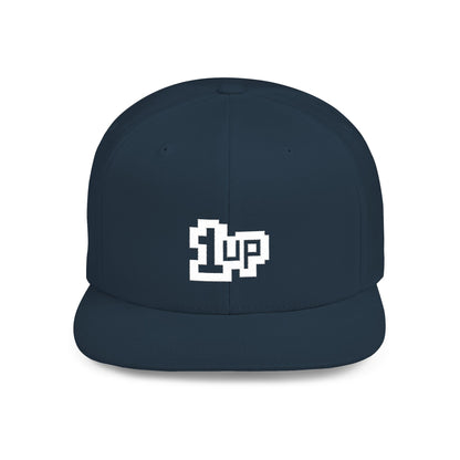 Retro Gamer 1UP Flat Bill Snapback Hat