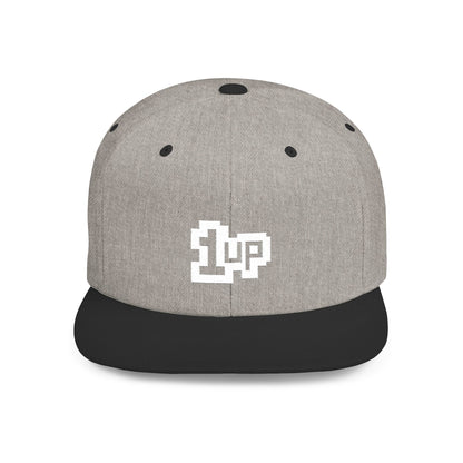 Retro Gamer 1UP Flat Bill Snapback Hat