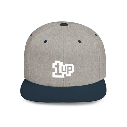 Retro Gamer 1UP Flat Bill Snapback Hat