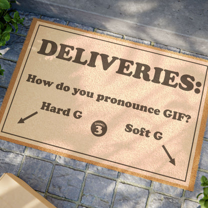 "How do you pronounce GIF?" Doormat