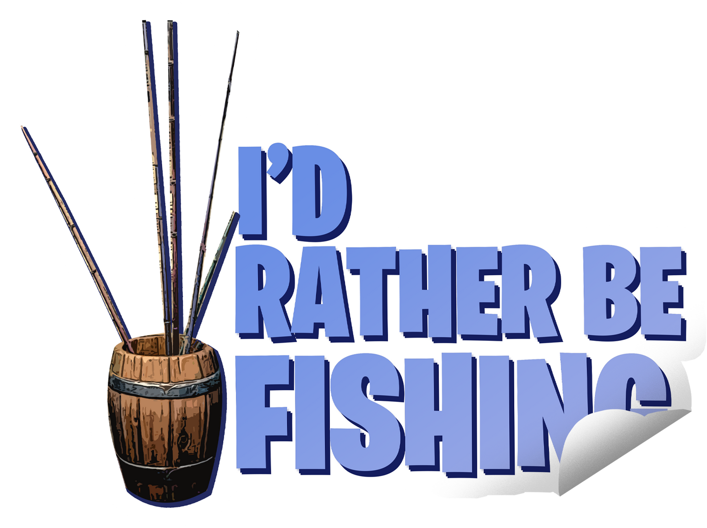 I'd Rather Be Fishing Sticker